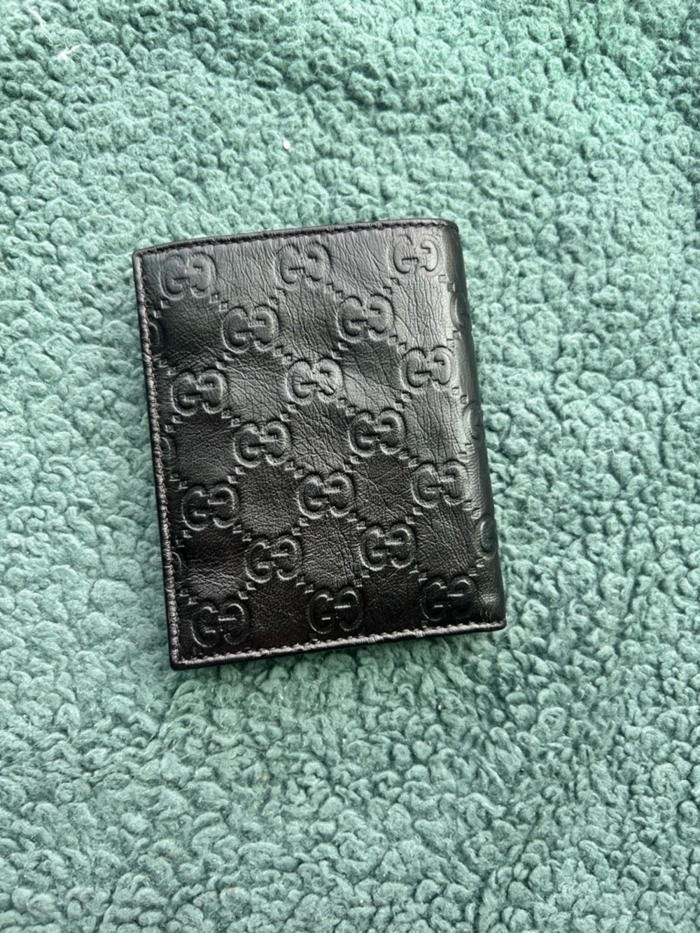 NWT Authentic Gucci Guccissima Leather Tall Wallet Black - Picture 2 of 7